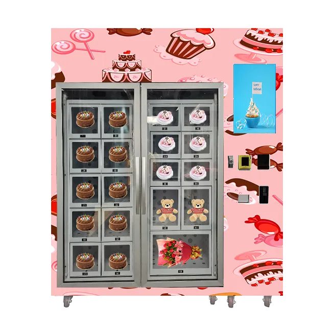 Accept custom cupcake vending machine for sale birthday cake locker vending with cooling system