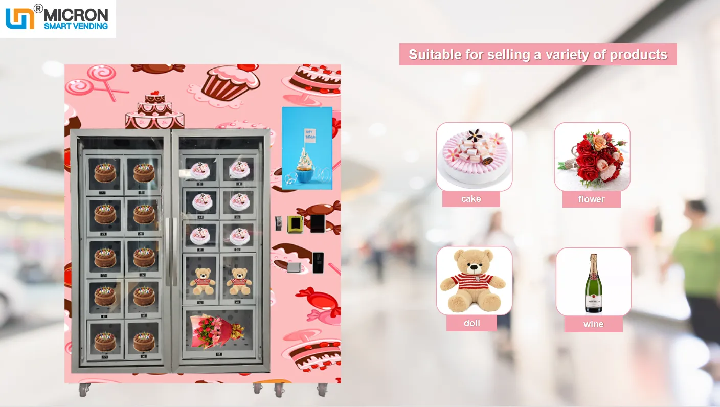 Accept custom cupcake vending machine for sale birthday cake locker vending with cooling system