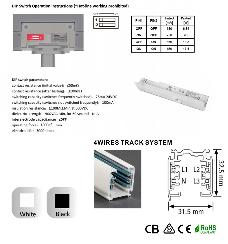 Warm White Commercial Chain Store Shopping Mall Led Track Light