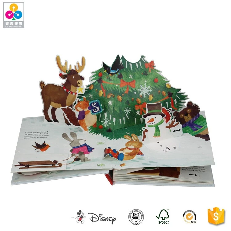 3D Children Book Cartoon Children Activity Book Printing Pop Up Book