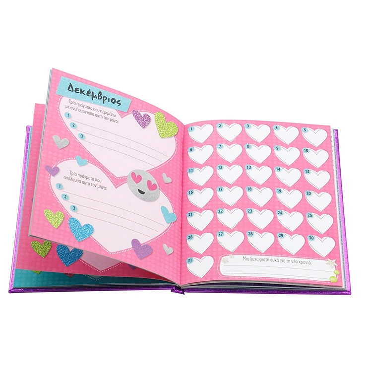 Colorful Perfect Binding Hardcover Sequin Book Printing For Children