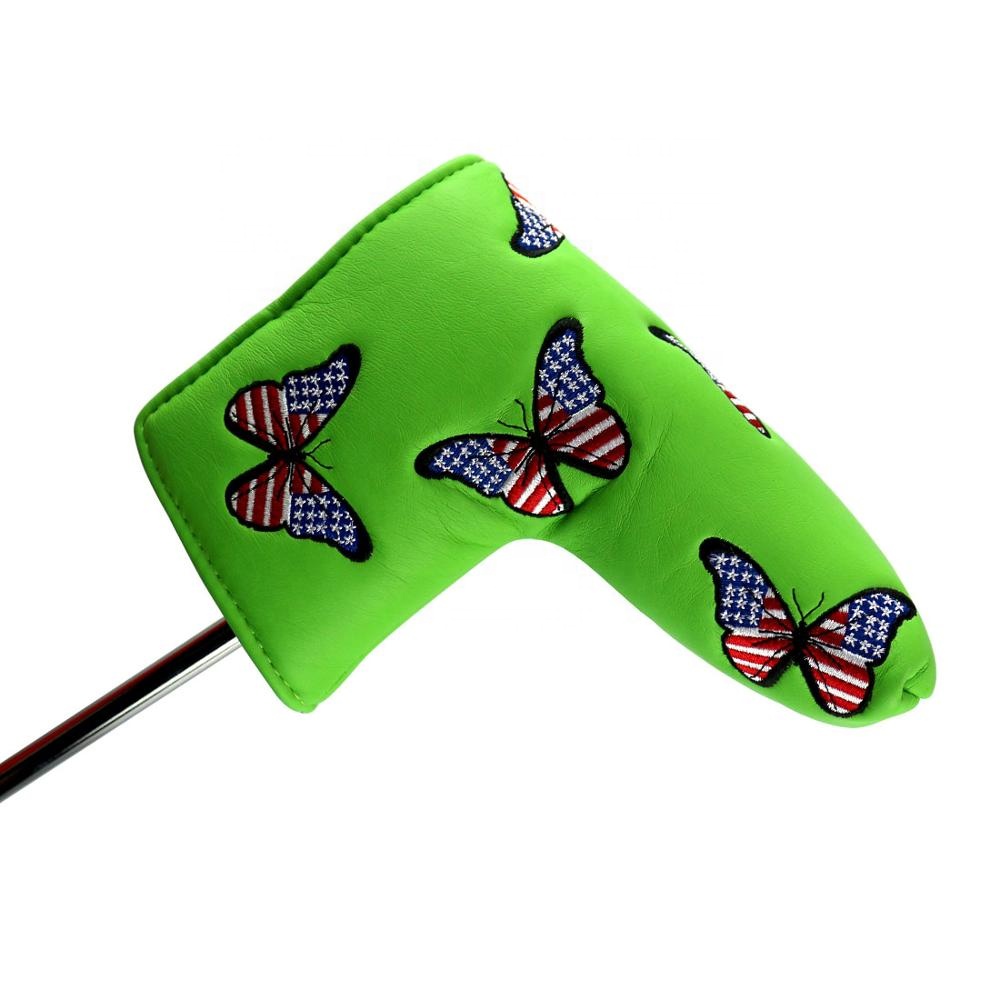 Custom embroidery logo putter head cover golf headcover
