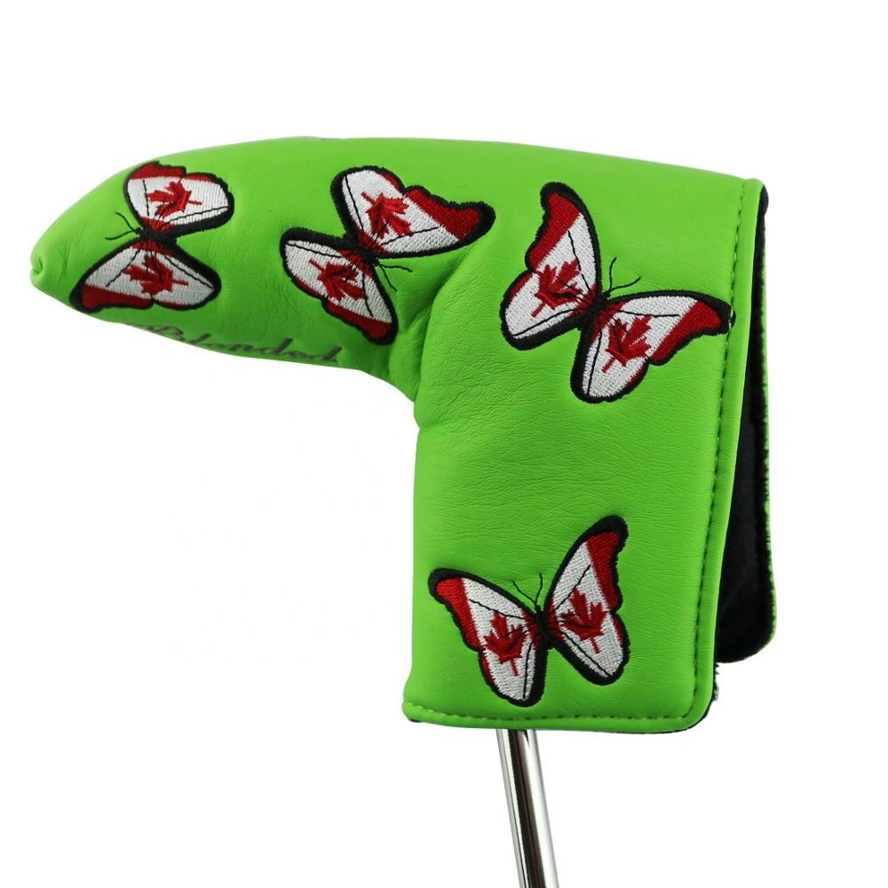 Custom embroidery logo putter head cover golf headcover