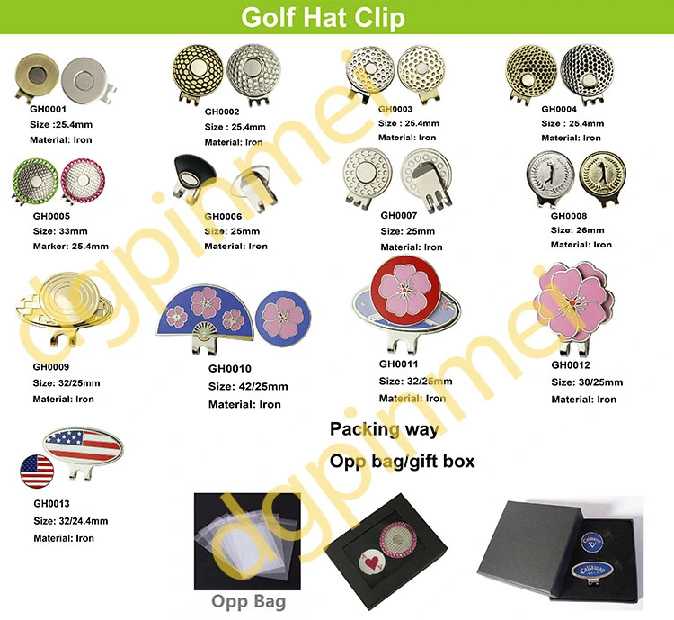 zinc alloy custom golf magnetic divot tools with belt clip and different ball markers set