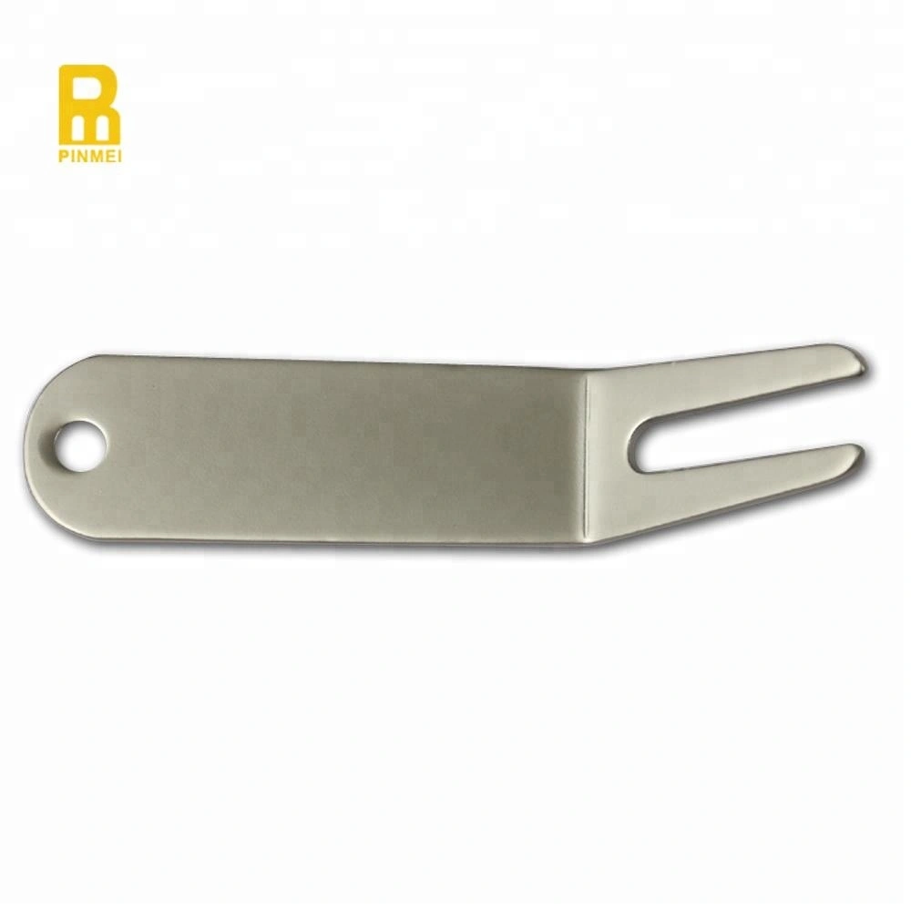 Wholesale Custom logo no mold fee blank metal golf divot tool / pitch fork