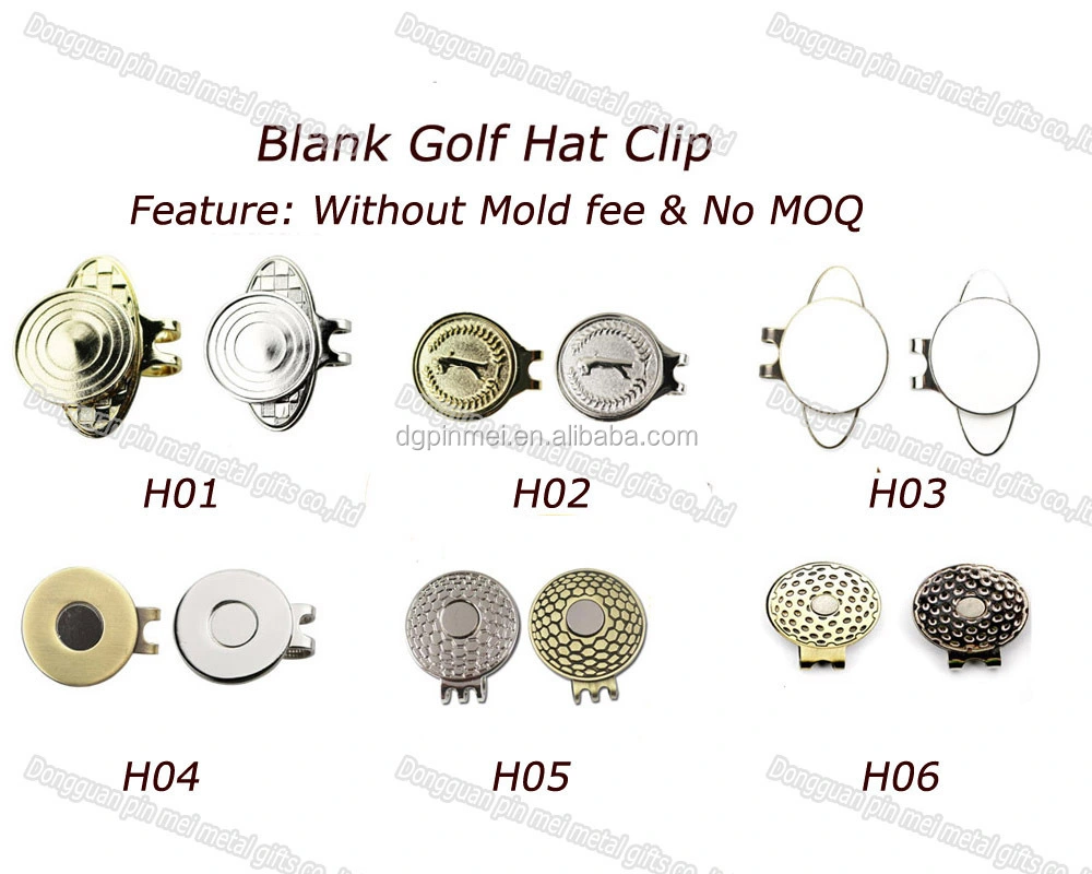 hot golf set Custom cap clips with magnet / magnetic hat clips with crown ball markers