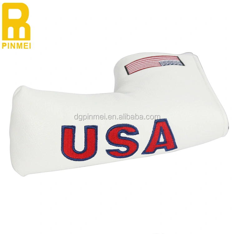 Customized Embroidery Logo Golf Putter Head Cover Blade Putter Cover