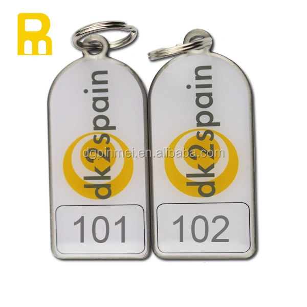 Wholesale custom unique qr code id code metal key holder key chain