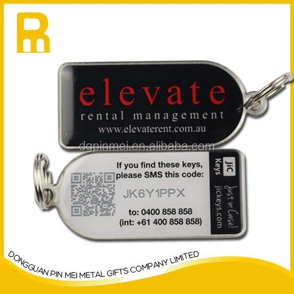 custom logo gift epoxy hotel key tags with barcode
