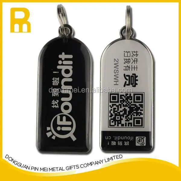 Most popular aluminum material QR code key tag for club