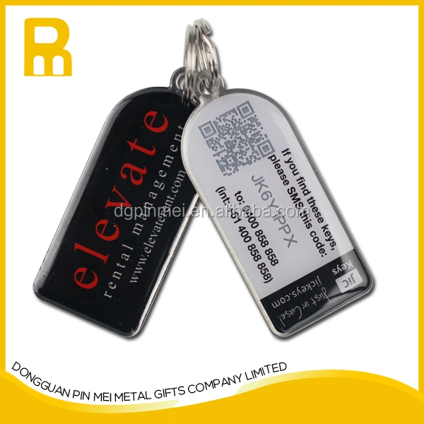 high quality metal keychain with custom printed logo