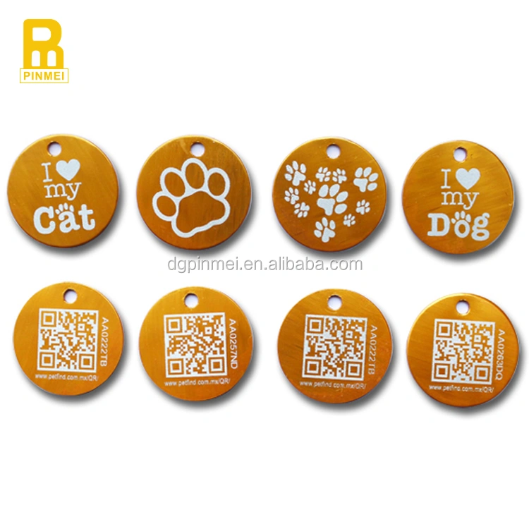 New technique engraving logo dog tags pet identification tags