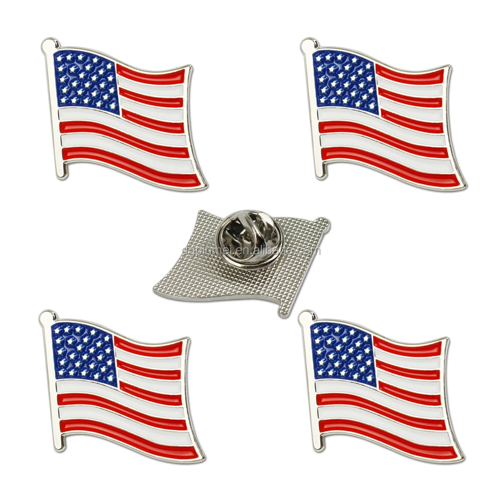 Custom Flag Enamel Pins Badges Wholesale Metal Country Flag Metal Pins/ Pin Badges
