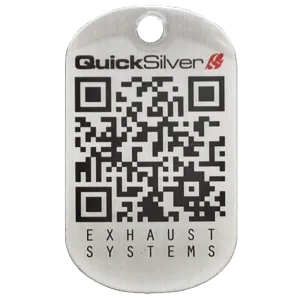 Custom made stainless steel engraved metal brand logo nameplate with QR code