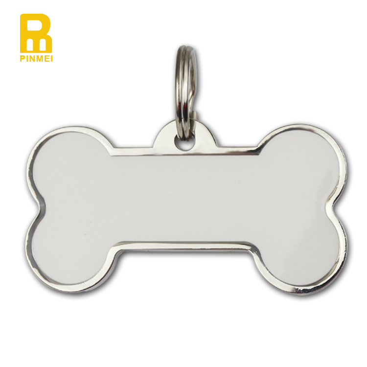 Custom stainless steel bone shape dog pet tag