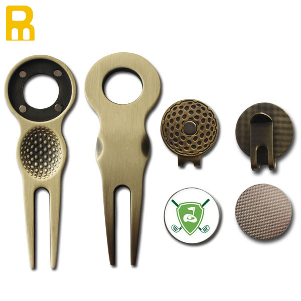 Bulk wholesale divot tool ball marker hat clip golf accessories