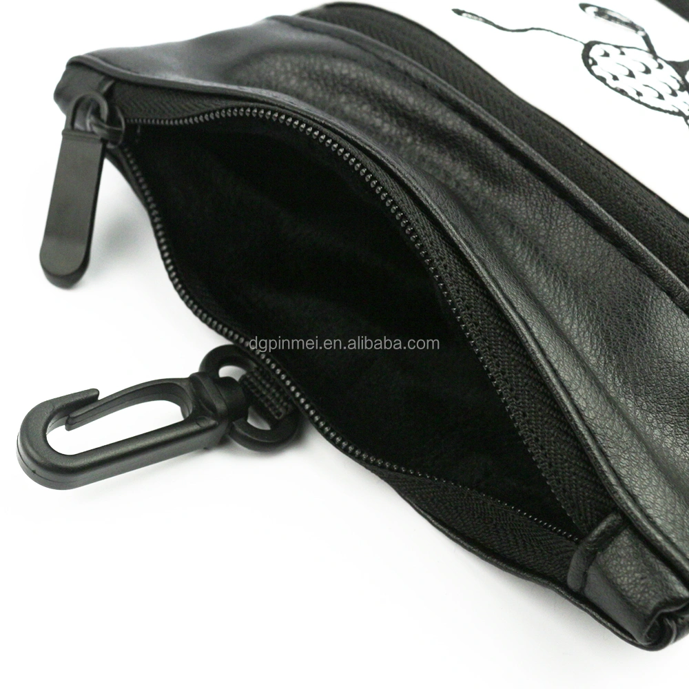 Hot Selling Golf Ball PU Leather Storage Sack Golf Pouch Golf Accessories Zipper Ball Bag