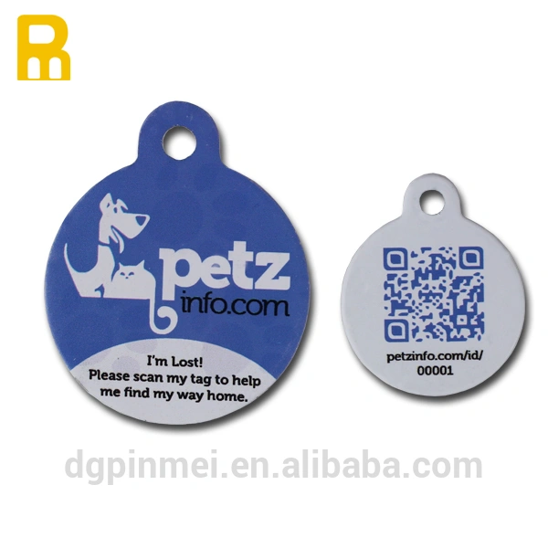 Customized Unique QR Code Dog Tag/ID Pet Tag Different Number Pet Tag for Dogs/Cats