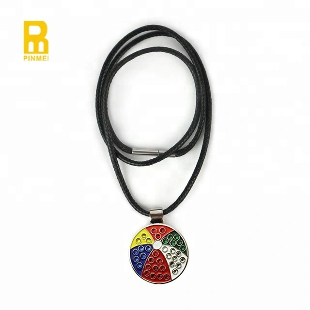 Quality magnetic crystal golf ball marker necklace