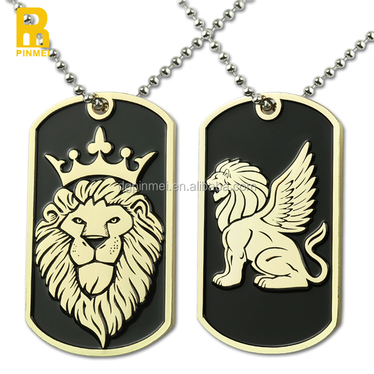 Metal pet tag customized military dog tag chain wholesale