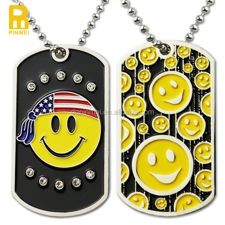 Metal pet tag customized military dog tag chain wholesale