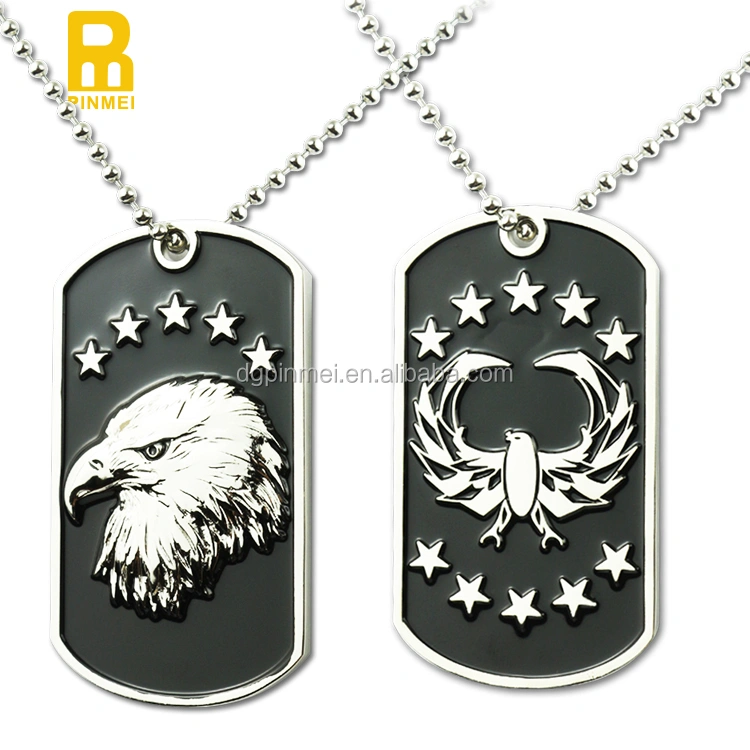 Metal pet tag customized military dog tag chain wholesale