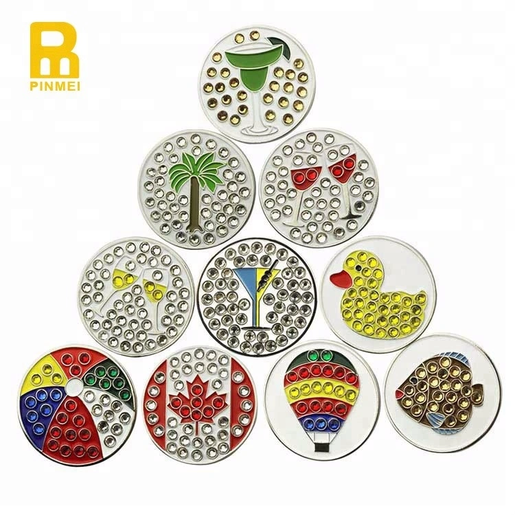 Pin Mei Hot Sale New Product Sublimation Blank Golf Ball Marker