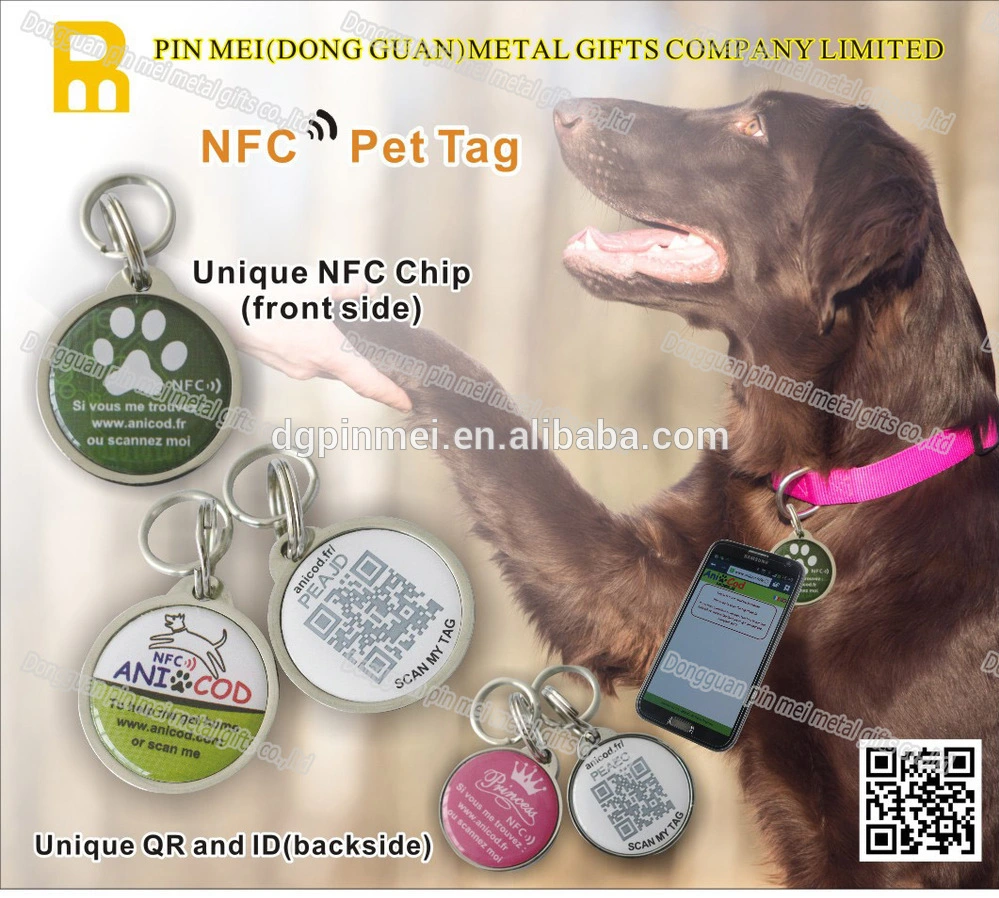 New cheap custom logo Qr code pet collar ID tag for dogs and cats