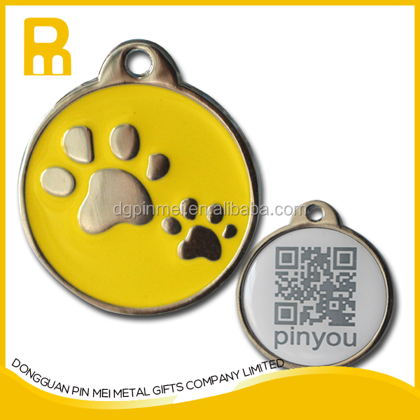 Best selling qr pet id tags metal charm with qr code for pets/ metal qr code pet tags/ qr code pendant with fashional design