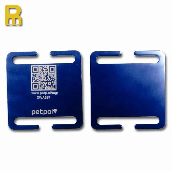 Engraving aluminum slide-on collar pet id tag/pet identification tags