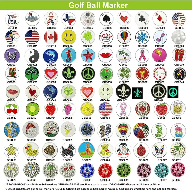 Hot Sale Magnetic Embossed Magnetic Ball Marker In Soft Enamel Infill Metal Golf Ball Marker Holder For Pitchfork