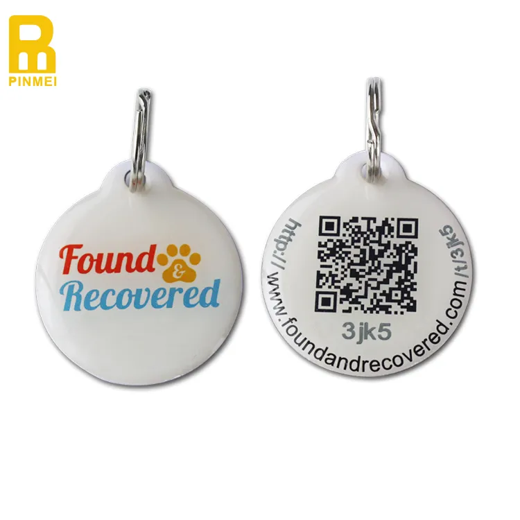 Micro NFC pet tag with qr code NFC pet tracking dog tag RFID NFC tag