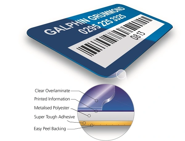 Custom Printing QR code anodized aluminum Asset tag Label Tag