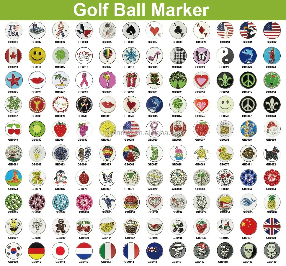 Hot sale blank custom club metal golf accessories ball marker hat clip