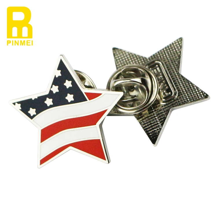 No mold fee USA flag pin badge enamel