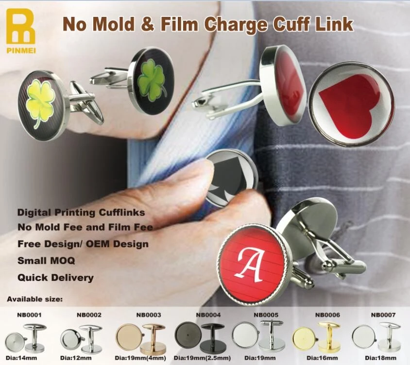 Bluk custom 14mm cufflinks blanks for men