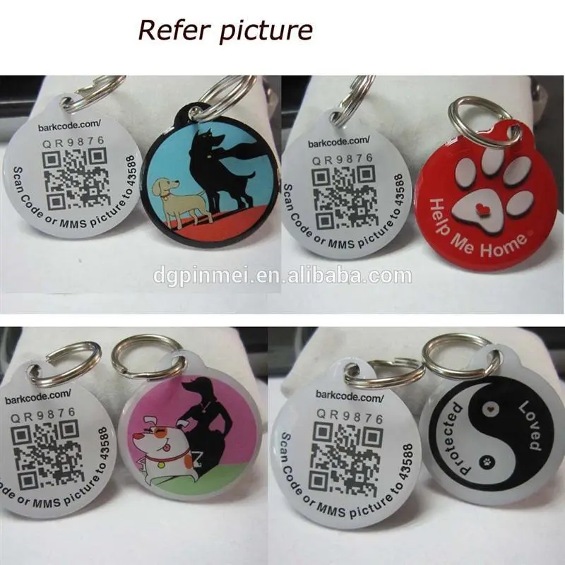 custom logo ID number pet collar id tag with blister card