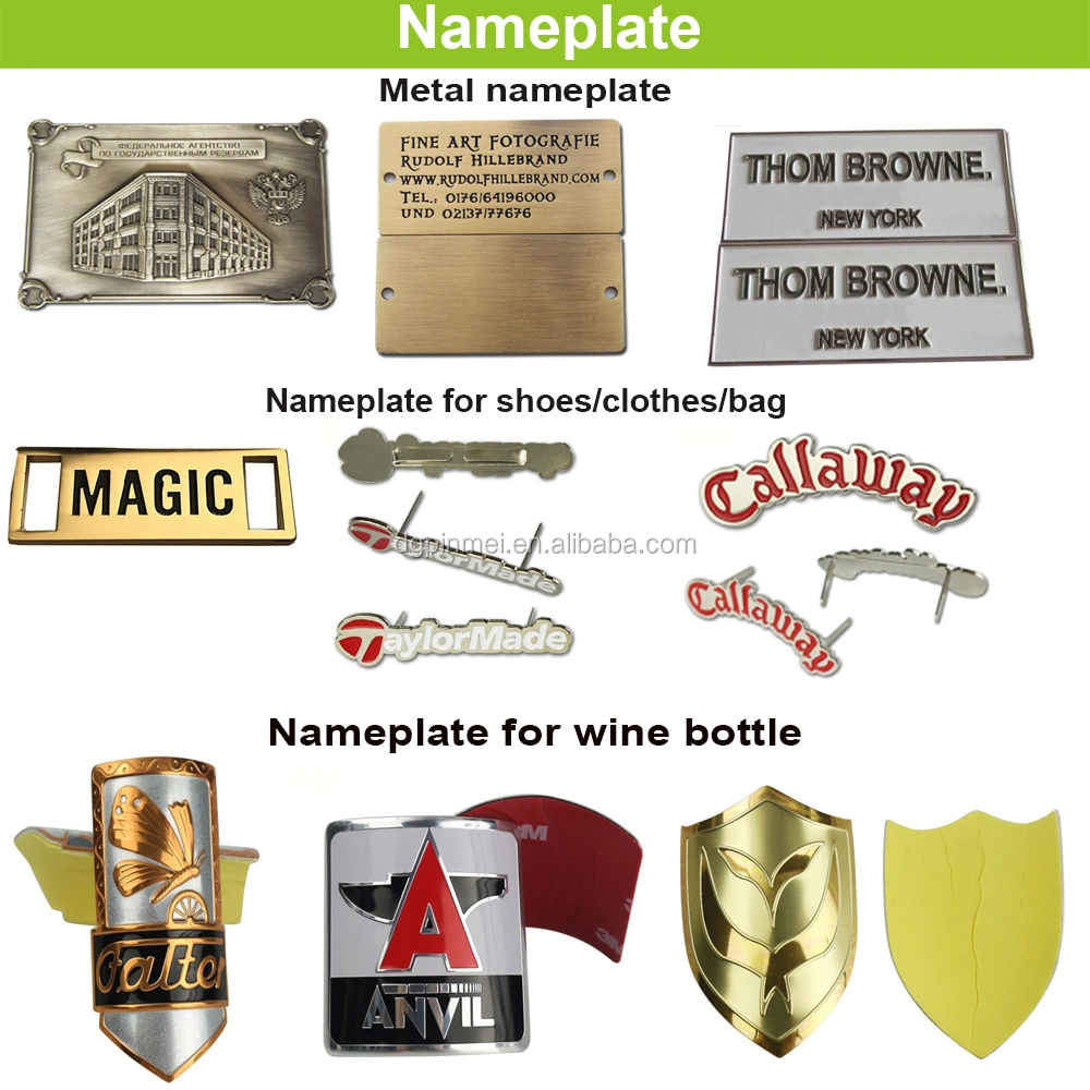custom stainless steel QR code tag emblem metal nameplate