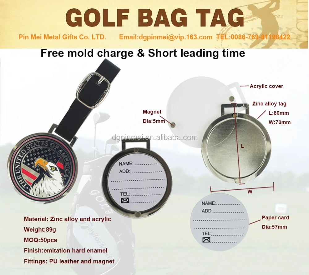 golf gift box bag tag divot tool with golf ball marker