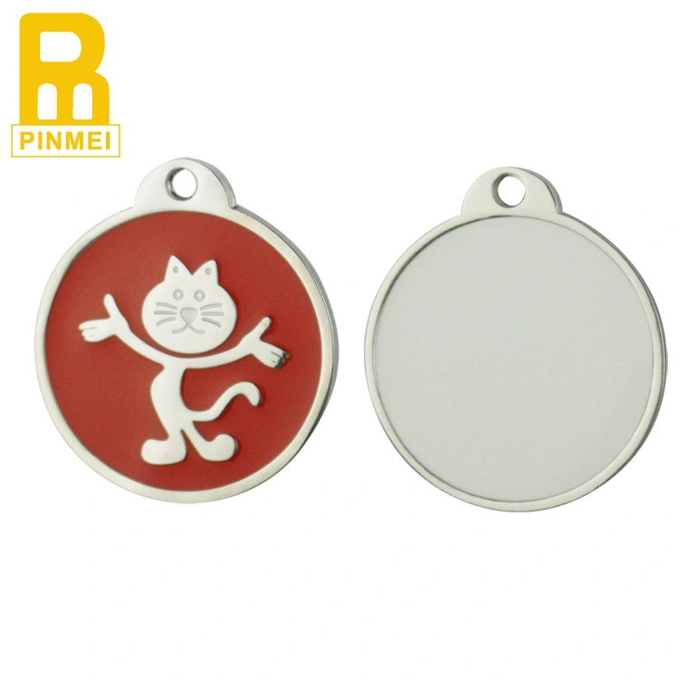 Newest design zinc alloy engrave xvideo scannable id cat dog tag