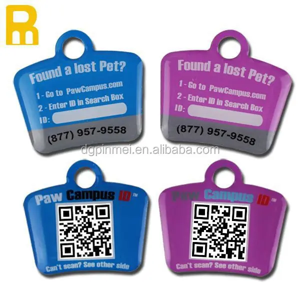 Wholesale Custom Engraved Pet ID Tags Solid Stainless Steel Personalized Dog & Cat Pet Identification Zinc Alloy QR Code Tag