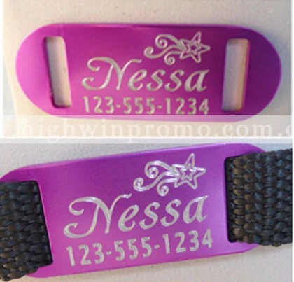 Personalized Novelty Engraved Slide-On Pet ID Tags For Collars Leash