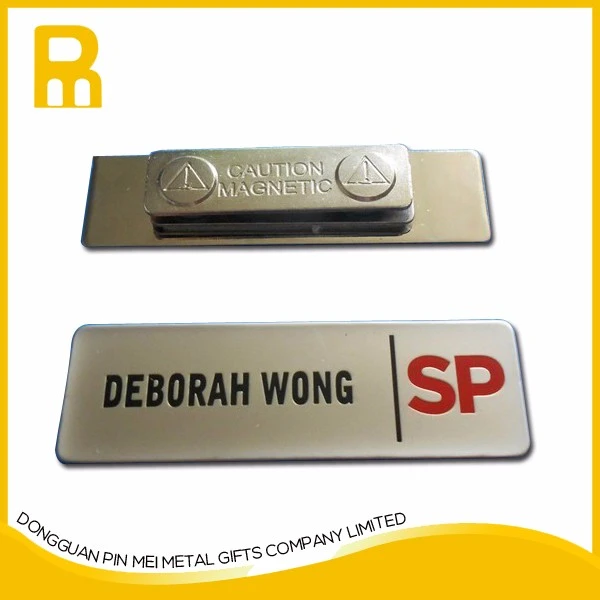 Custom name badge with magnet back for hotel and staff