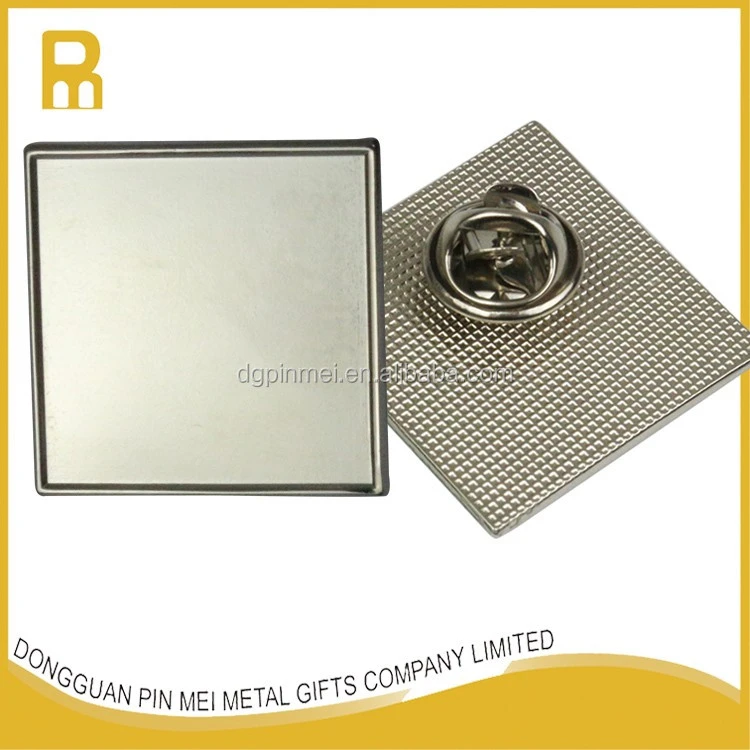 No mold fee doming resin sticker 25mm square blank badge