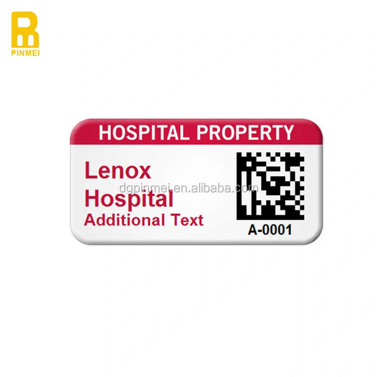 Aluminum QR code or barcode label asset tags with nfc chip