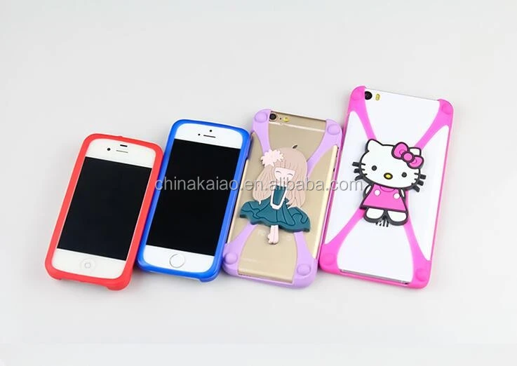 Universal general silicone 3D cartoon pattern mobile phone case cover suitable for all brand cellphone