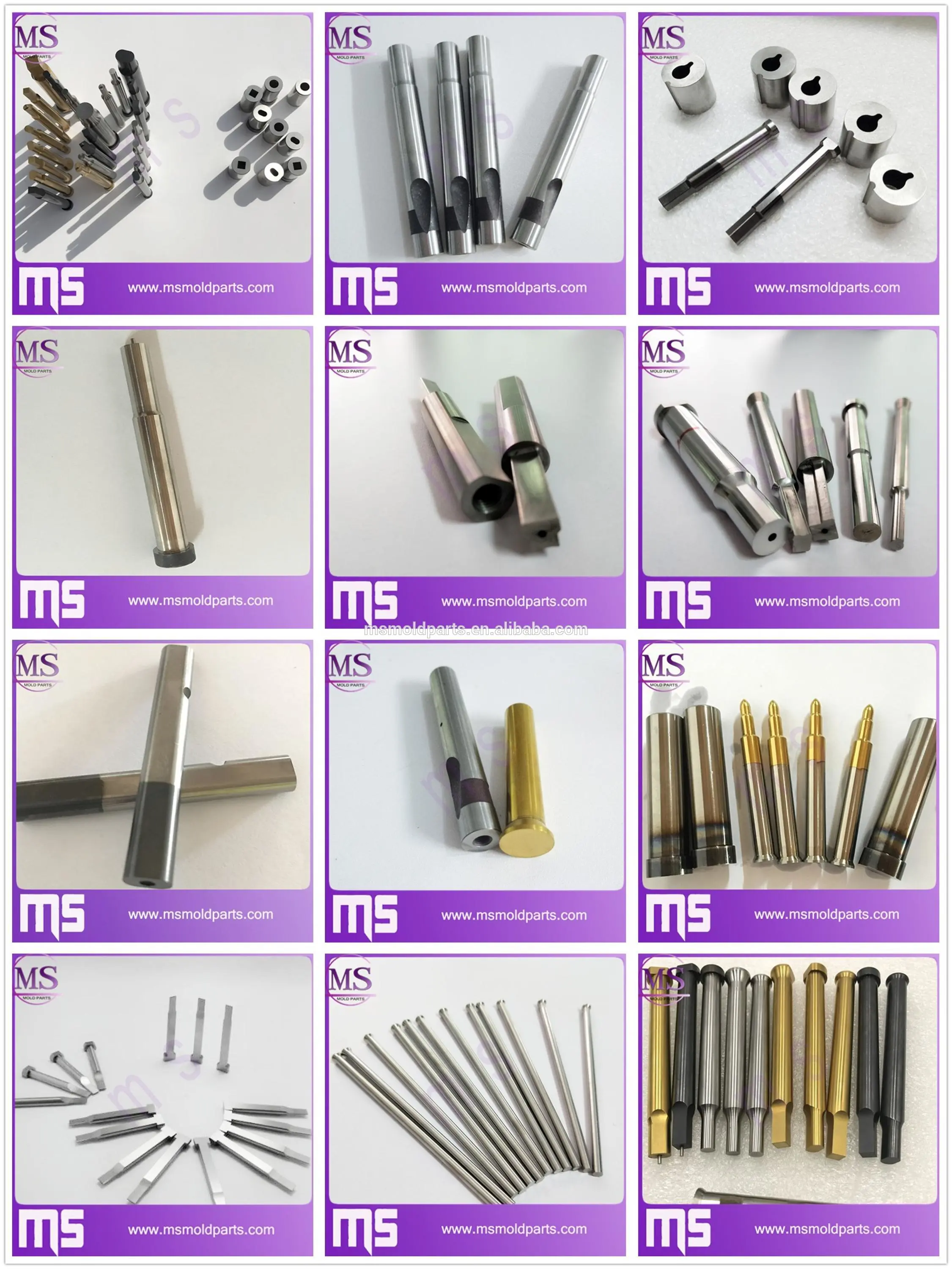 Holder type guide post screw thread guide pin both sides