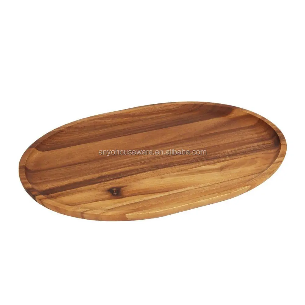 Wholesale acacia wooden food serving tray