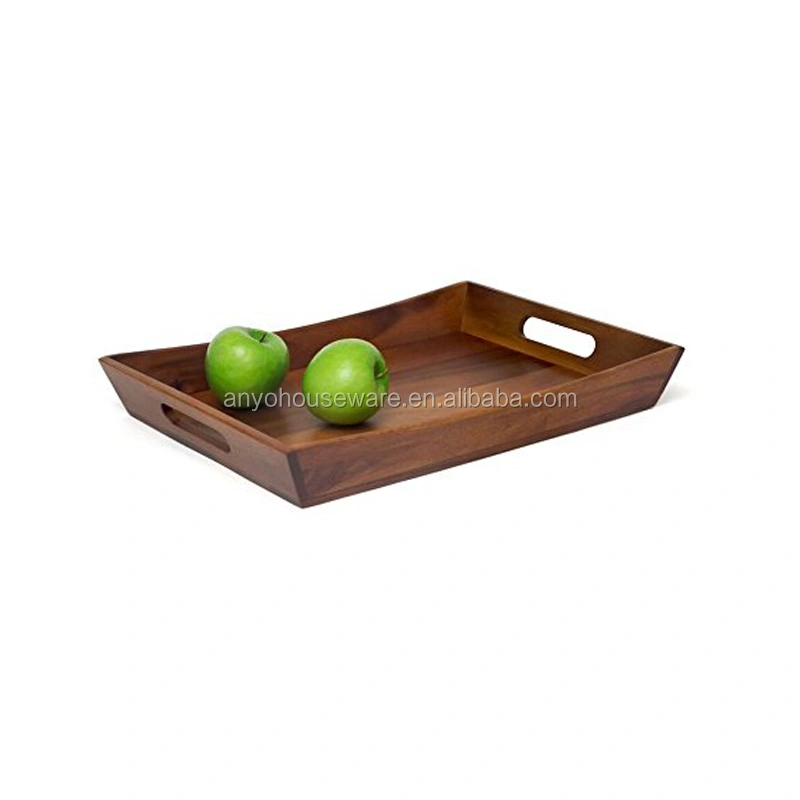 Wholesale acacia wooden food serving tray