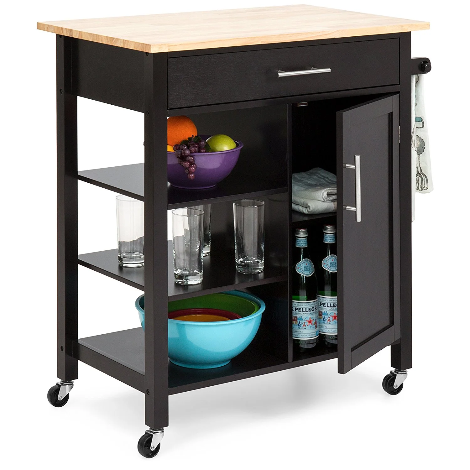 High quality simple multi-layer to move casters service kitchen trolley with drawers